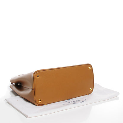 Prada Saffiano Cuir Medium Double Bag Caramel 4 of 10