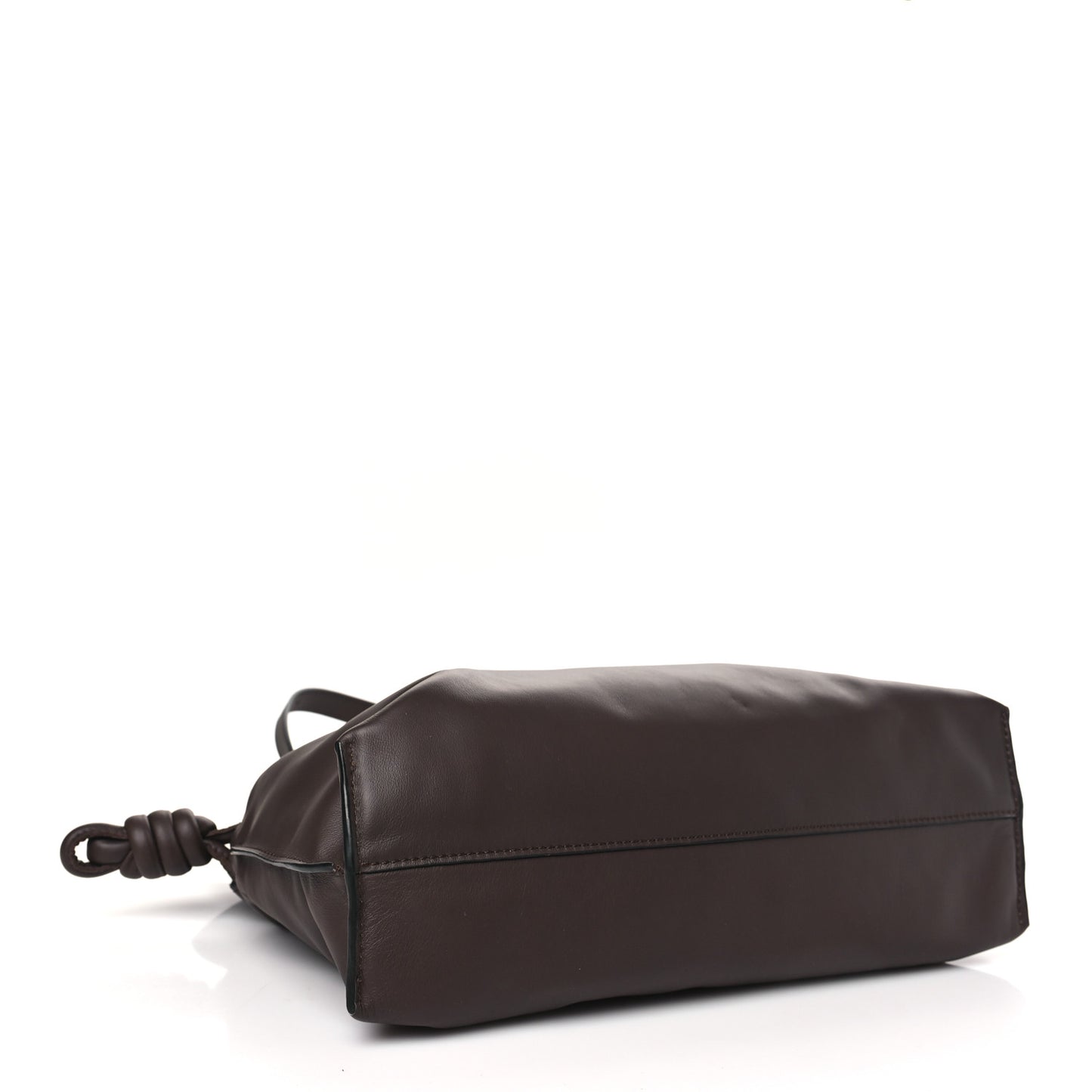 Nappa Flamenco Knot Clutch Chocolate