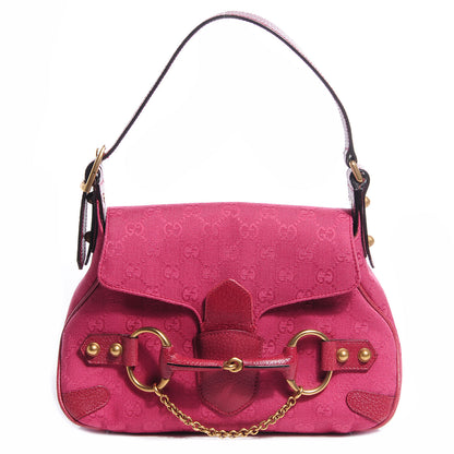 Gucci Monogram Small Horsebit Chain Flap Bag Fuchsia 1 of 7
