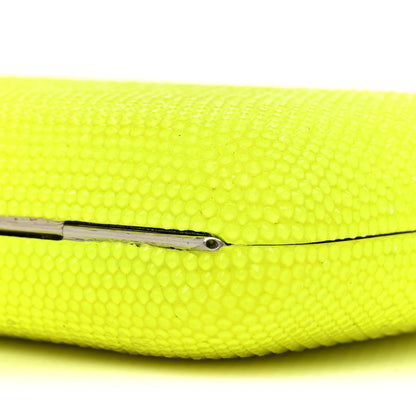 Judith Leiber Beaded Smooth Rectangle Clutch Neon Green 7 of 7