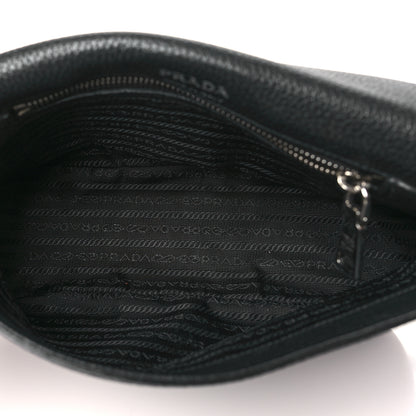 Prada Vitello Daino Soft Flap Crossbody Black 5 of 11