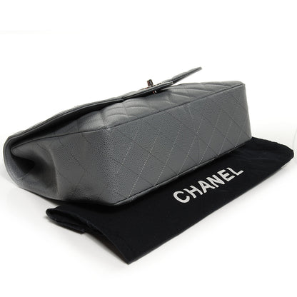 Chanel Caviar Jumbo Single Flap Grey 4 of 7