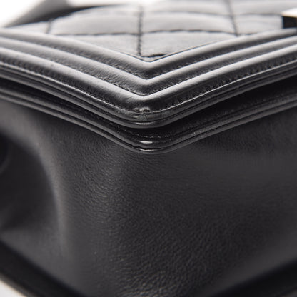 Chanel Calfskin Double Stitch Medium Boy Flap Black 11 of 14