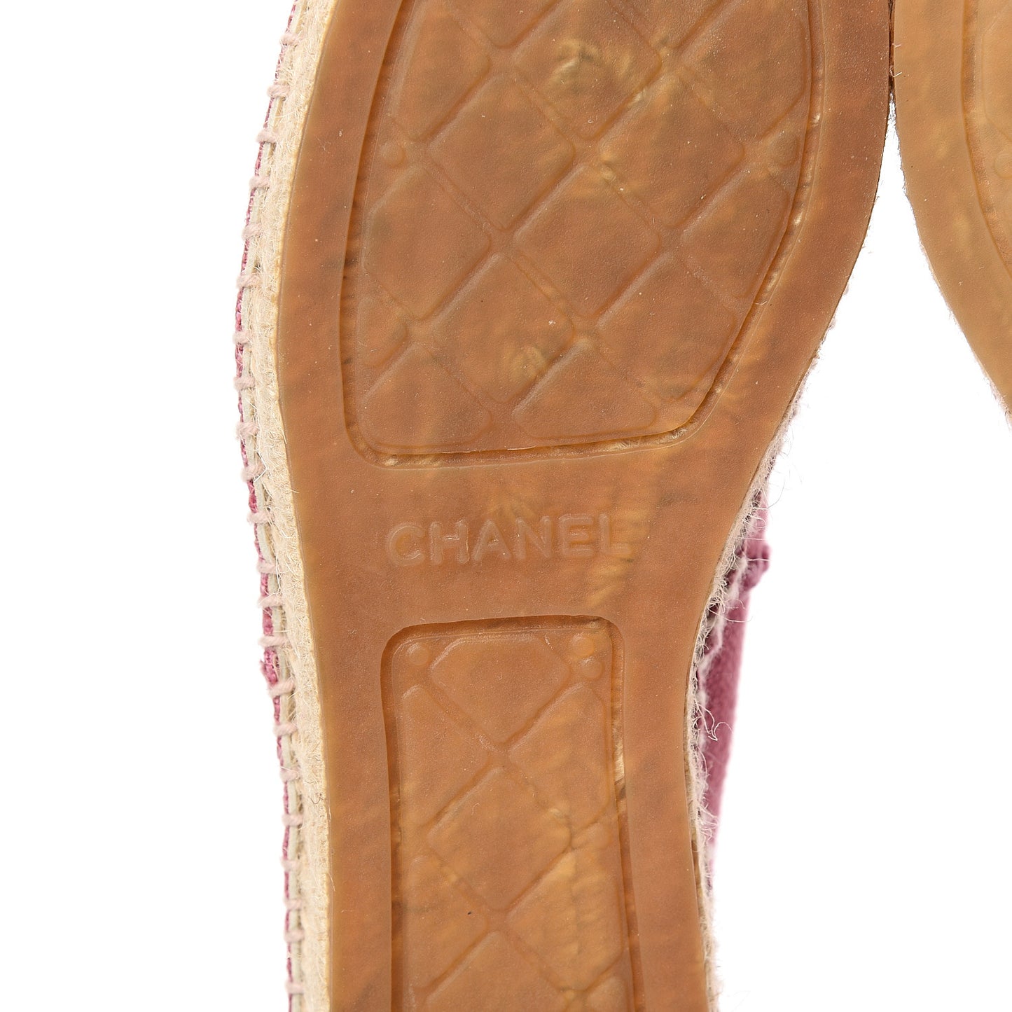 Linen CC Espadrilles 40 Pink Black