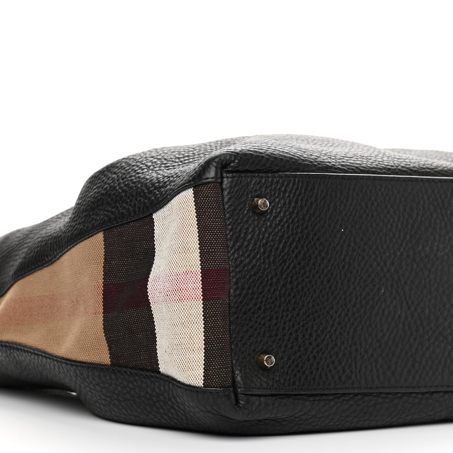 Grainy Calfskin House Check Medium Maidstone Black