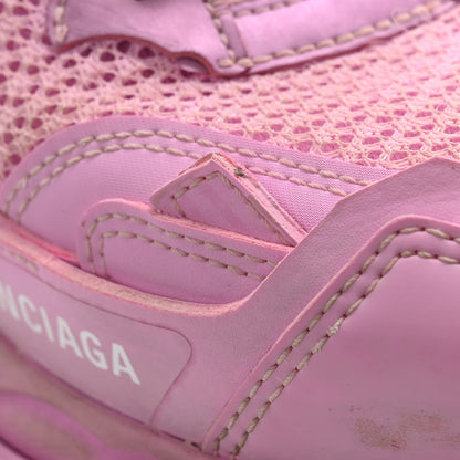 Balenciaga Mesh Nylon Destroyed Womens Track.3 Sneakers 37 Pink White 10 of 12