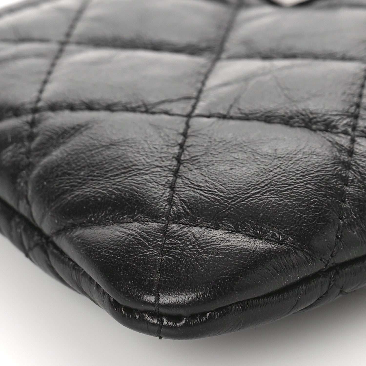 Chanel Aged Calfskin Quilted Small Reissue Cosmetic Case So Black 8 of 10