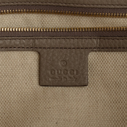 Gucci Pebbled Calfskin Large Soho Top Handle Bag Taupe 6 of 7