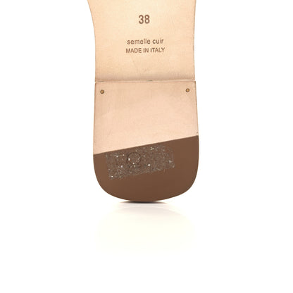 Hermes Box Calfskin Oran Sandals 38 Rose Pale 11 of 11