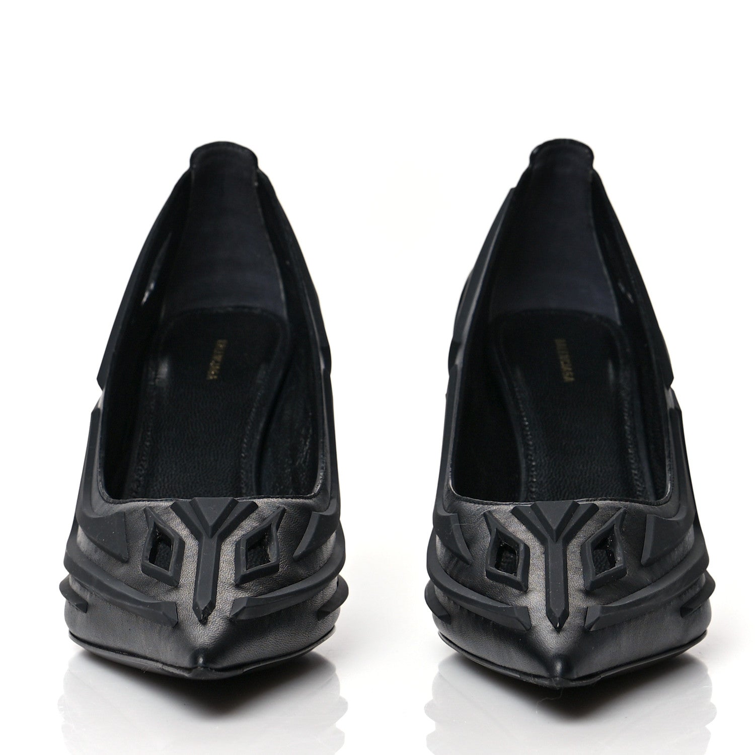 Balenciaga Silicone Calfskin Pointed 80mm Pumps 38.5 Black 2 of 9