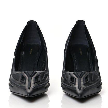 Balenciaga Silicone Calfskin Pointed 80mm Pumps 38.5 Black 2 of 9