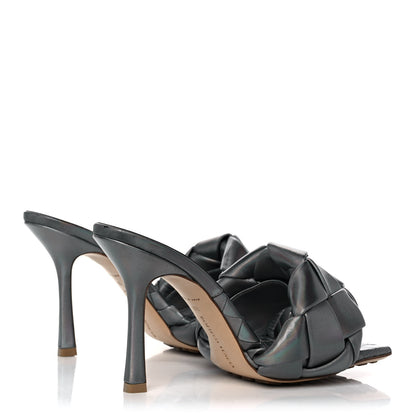 Bottega Veneta Laser Nappa Maxi Intrecciato Lido 90mm Mule Sandals 39 Oyster 4 of 10