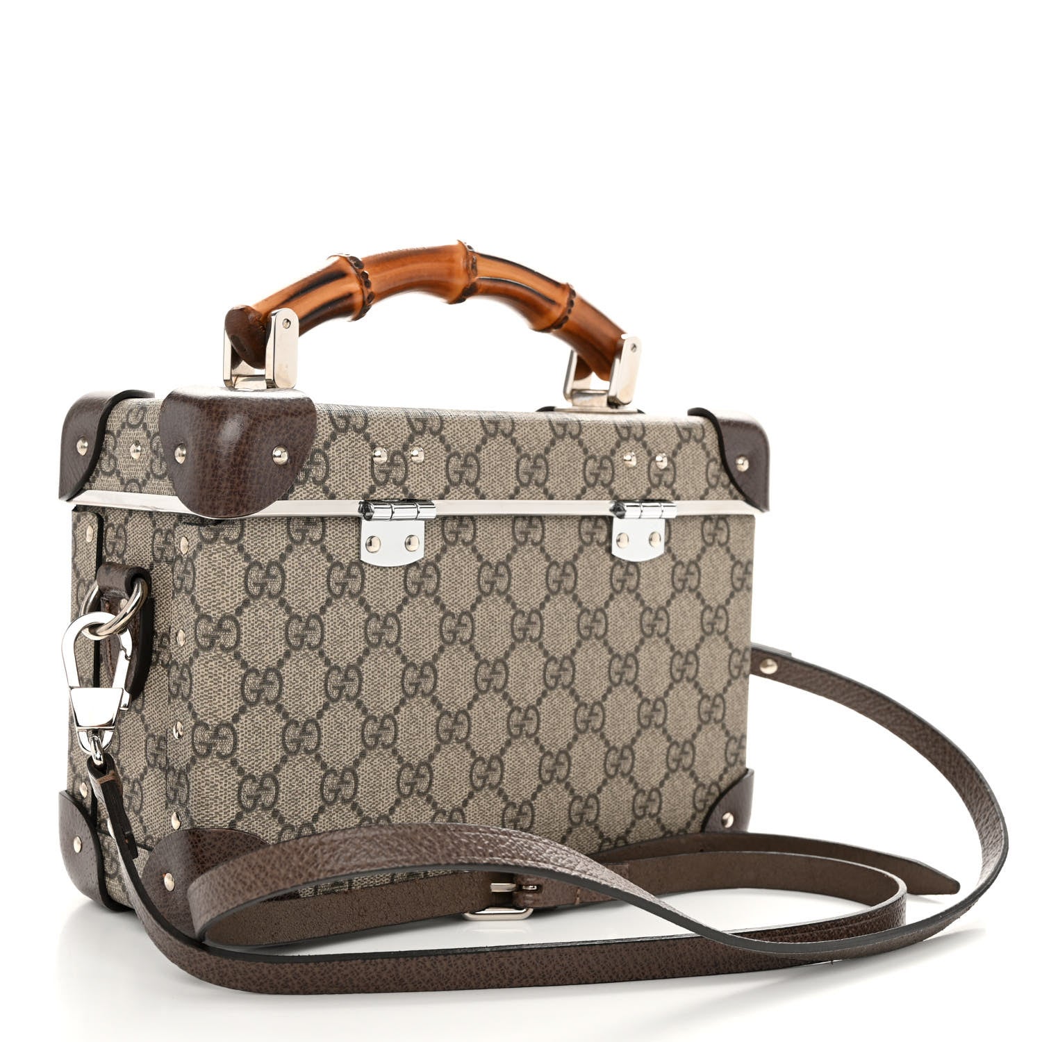 Gucci GG Supreme Monogram Globe-Trotter Beauty Case Brown 3 of 10