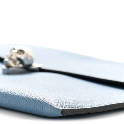 Alexander McQueen Calfskin Skull Envelope Clutch Blue 9 of 11