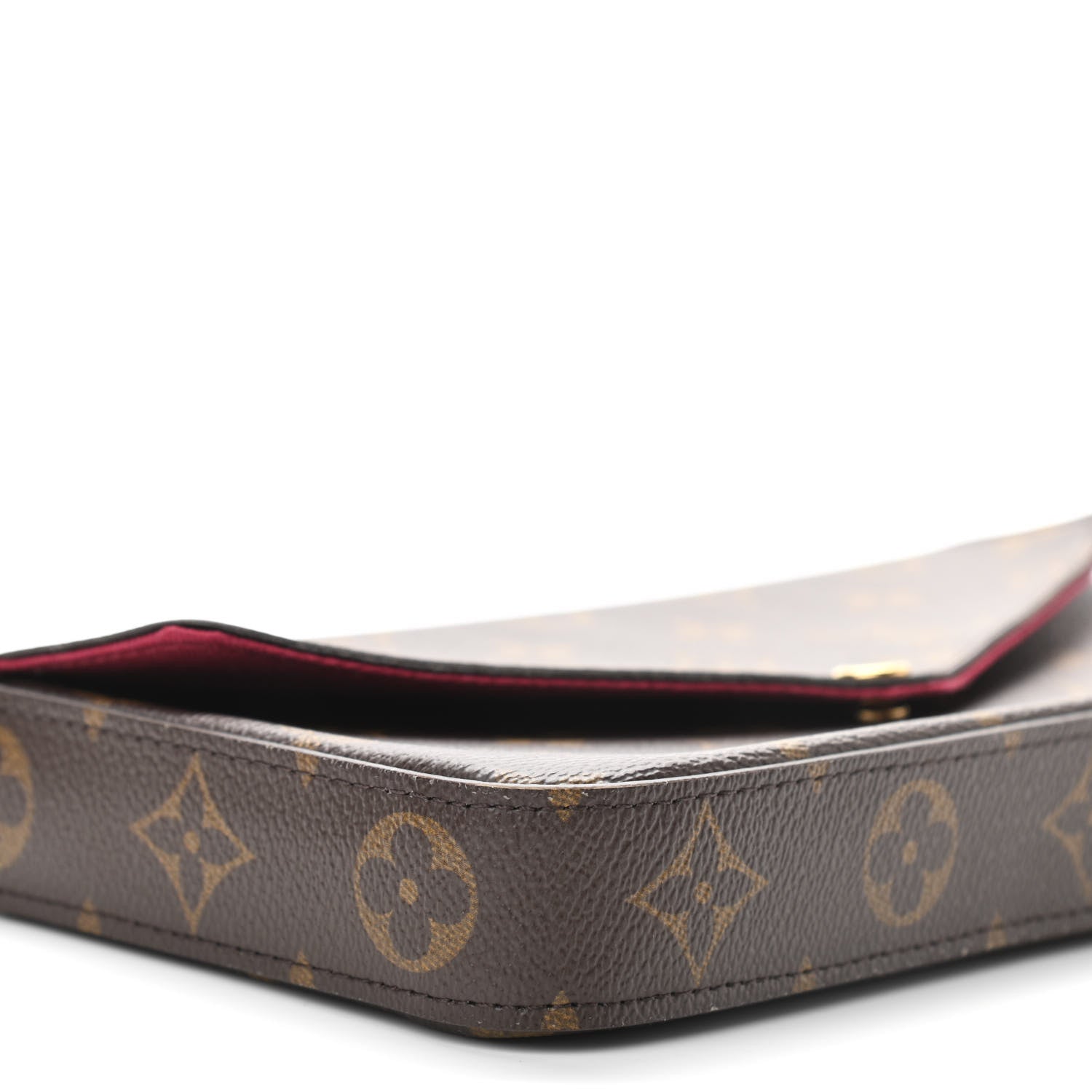 Louis Vuitton Monogram Pochette Felicie Chain Wallet Fuchsia 9 of 10