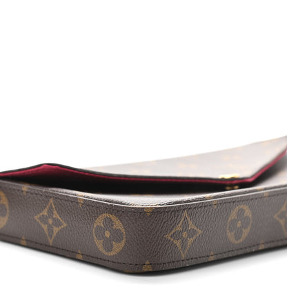 Louis Vuitton Monogram Pochette Felicie Chain Wallet Fuchsia 9 of 10