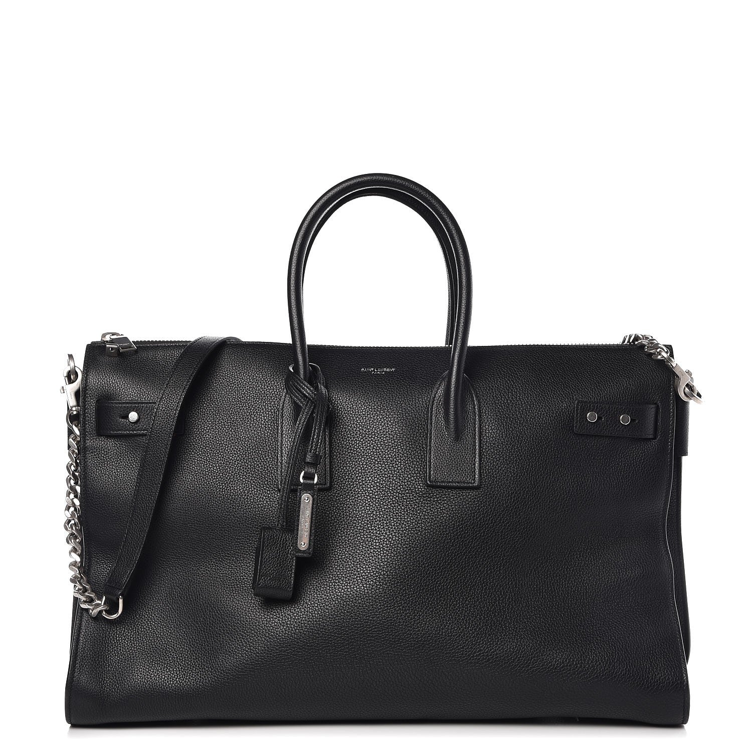 Saint Laurent Grained Calfskin Medium Souple Sac De Jour Duffle Black 1 of 9