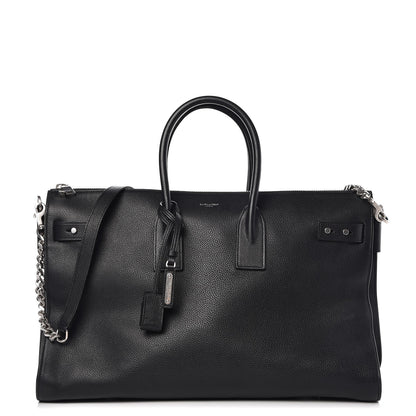 Saint Laurent Grained Calfskin Medium Souple Sac De Jour Duffle Black 1 of 9