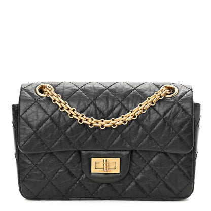 Chanel Aged Calfskin Quilted 2.55 Reissue Mini Flap Black 1 of 11