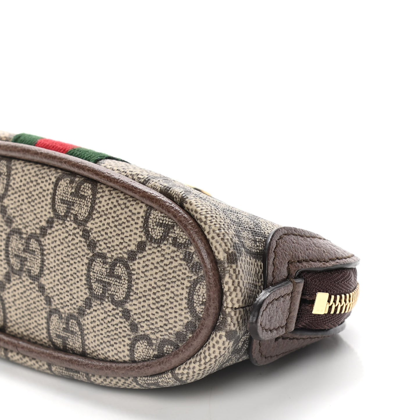 GG Supreme Monogram Web Ophidia Dome Key Pouch Beige New Acero