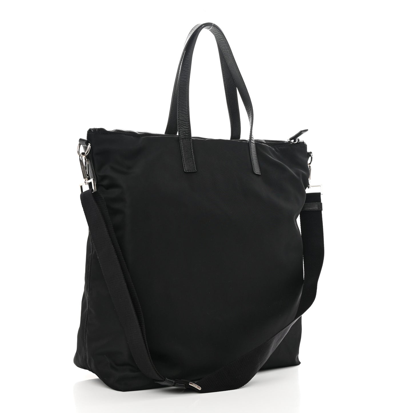 Re-Nylon Saffiano Tote Black