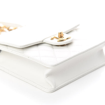Chanel Lambskin Quilted Chic Pearls Flap White 8 of 10