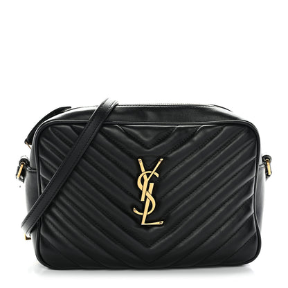 Saint Laurent Calfskin Matelasse Monogram Lou Camera Bag Black 1 of 13