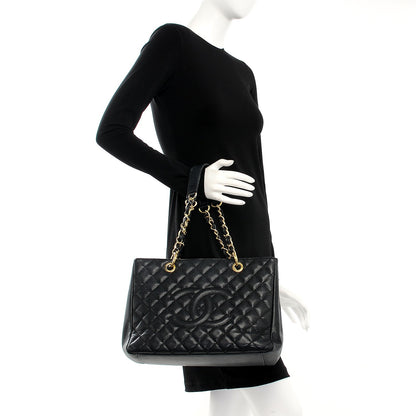 Chanel Caviar Quilted Grand Shopping Tote GST Black 2 of 7