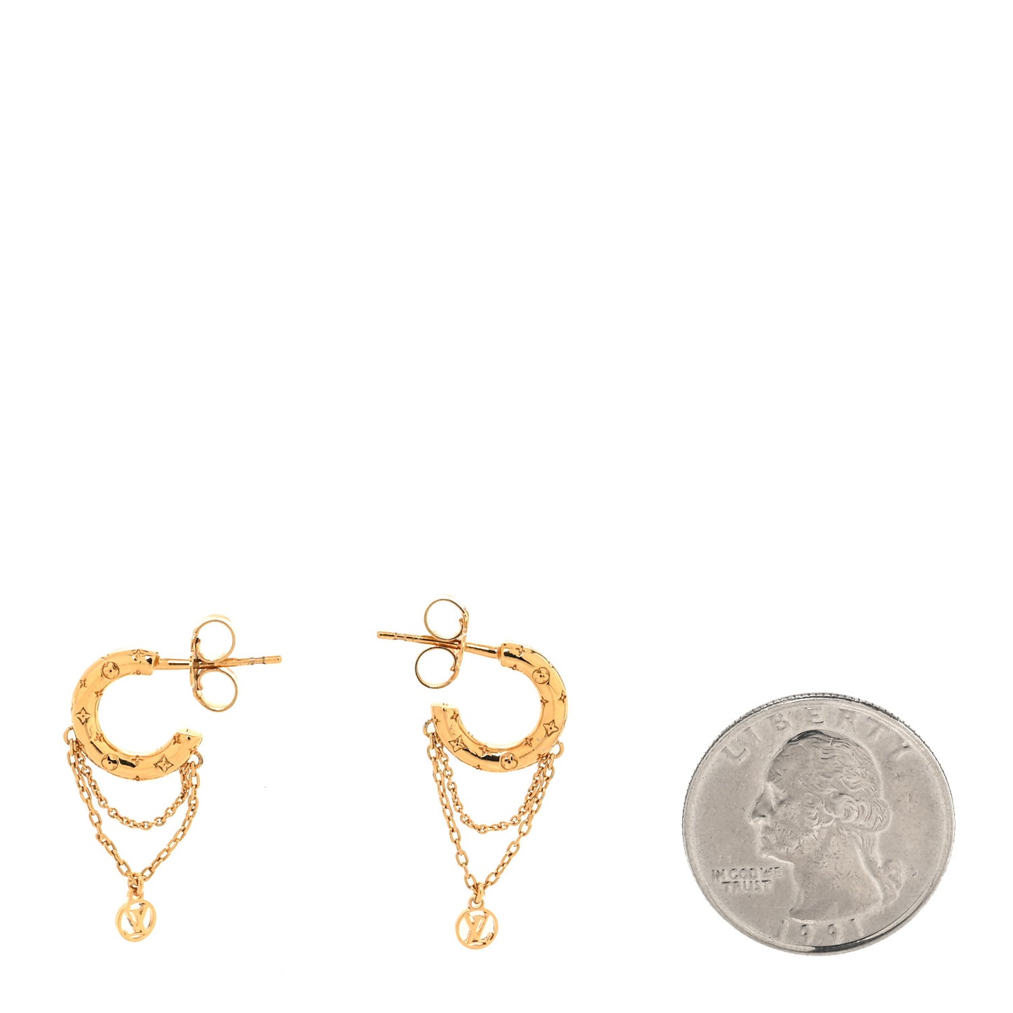 Nanogram Hoop Earrings Gold