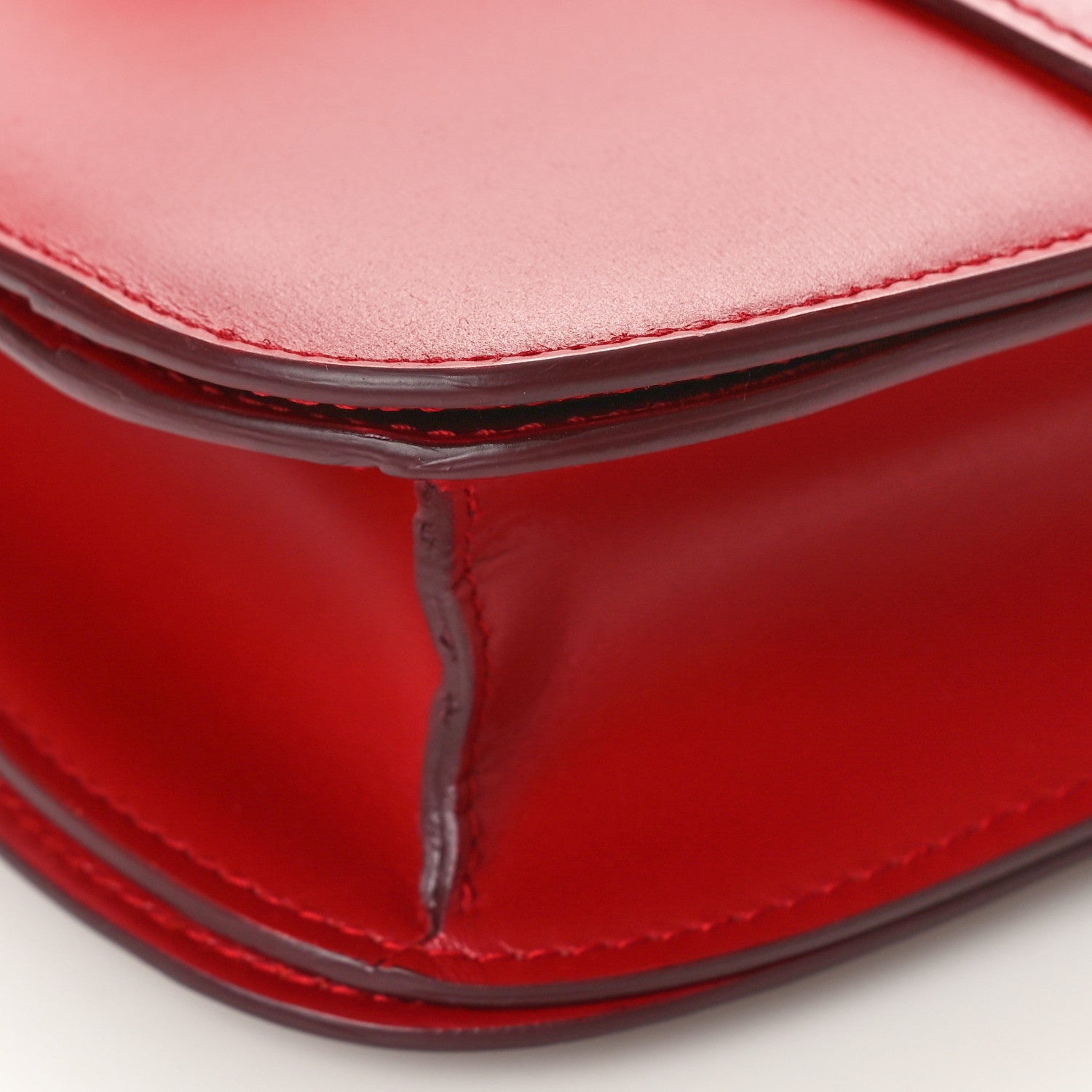Celine Smooth Calfskin Medium Classic Box Flap Bag Red 9 of 9