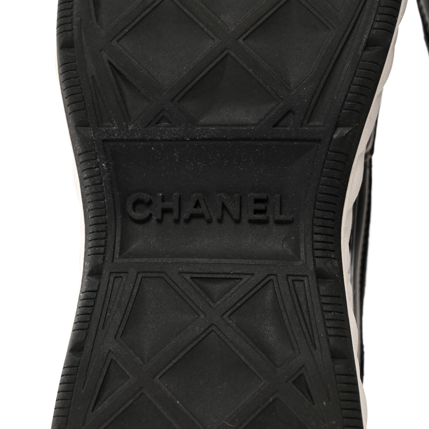 Chanel Velvet Calfskin Mixed Fibers CC Sneakers 36.5 Black 8 of 9