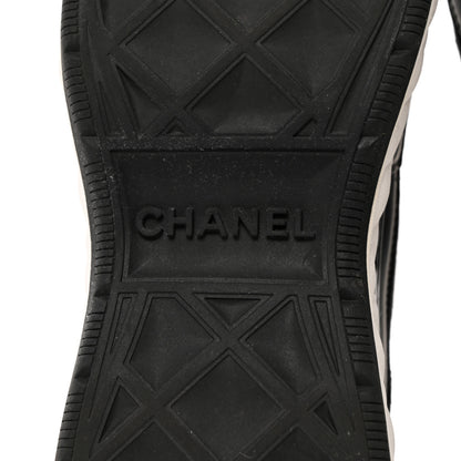 Chanel Velvet Calfskin Mixed Fibers CC Sneakers 36.5 Black 8 of 9