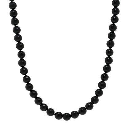 Tiffany Sterling Silver Black Onyx Bead Toggle Necklace 1 of 5