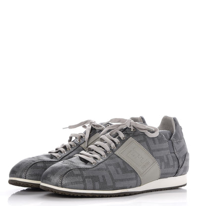 Fendi Coated Canvas FF Mens Low Top Sneakers 7 Grey 3 of 11