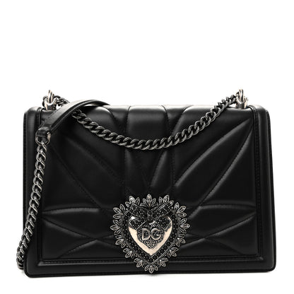 Dolce & Gabbana Calfskin Large Devotion Crossbody Bag Black 1 of 9