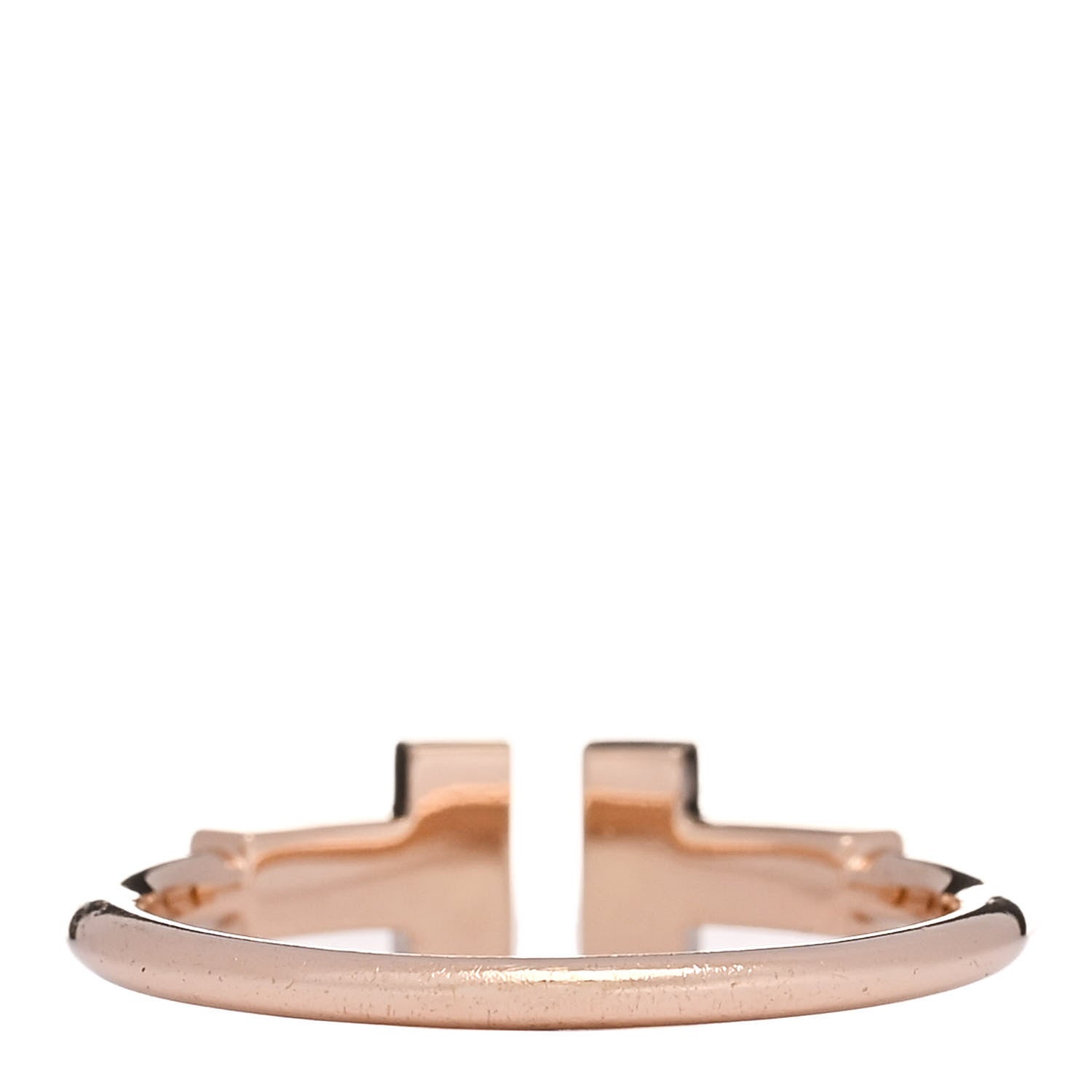 Tiffany 18K Rose Gold Diamond T Wire Ring 52 6 3 of 4