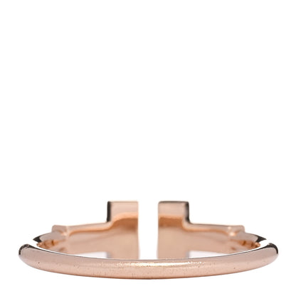 Tiffany 18K Rose Gold Diamond T Wire Ring 52 6 3 of 4