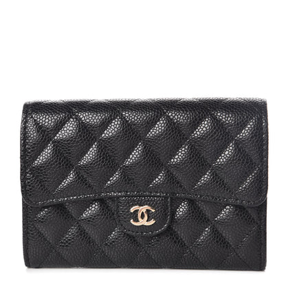 Chanel Caviar Quilted Medium Flap Wallet Black 1 of 11