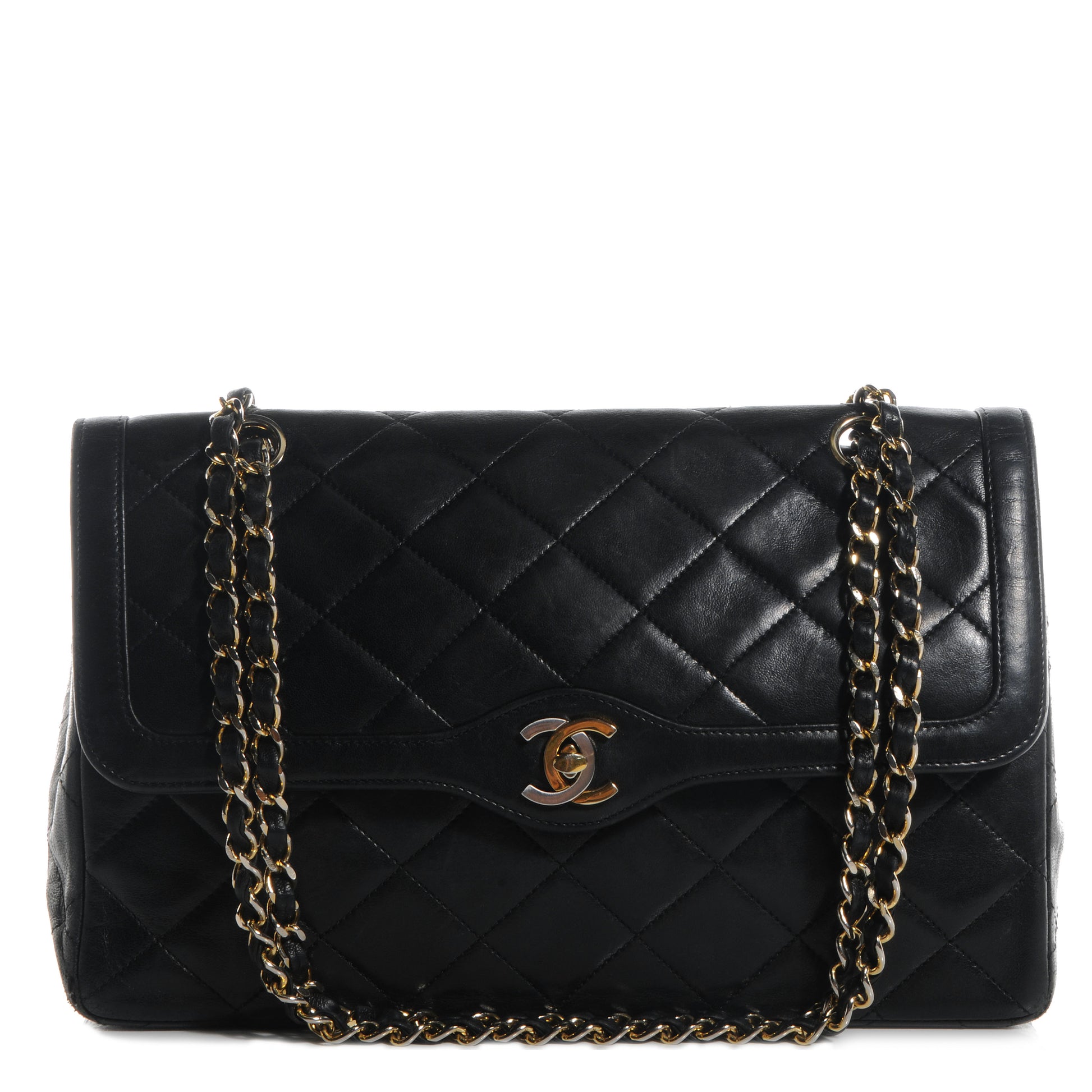 Chanel Lambskin Medium Double Flap Black 1 of 8