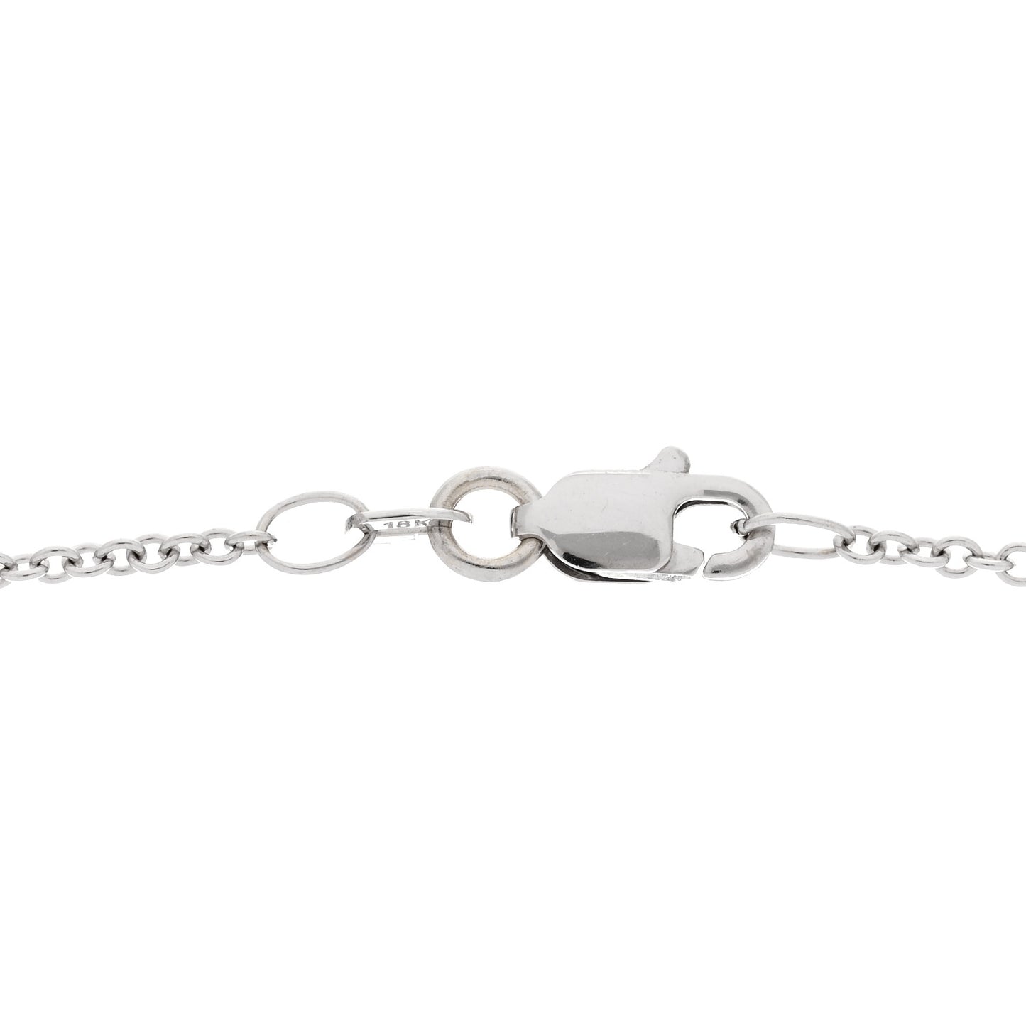 18K White Gold Diamond .88ctw Graduated Drop Pendant Necklace