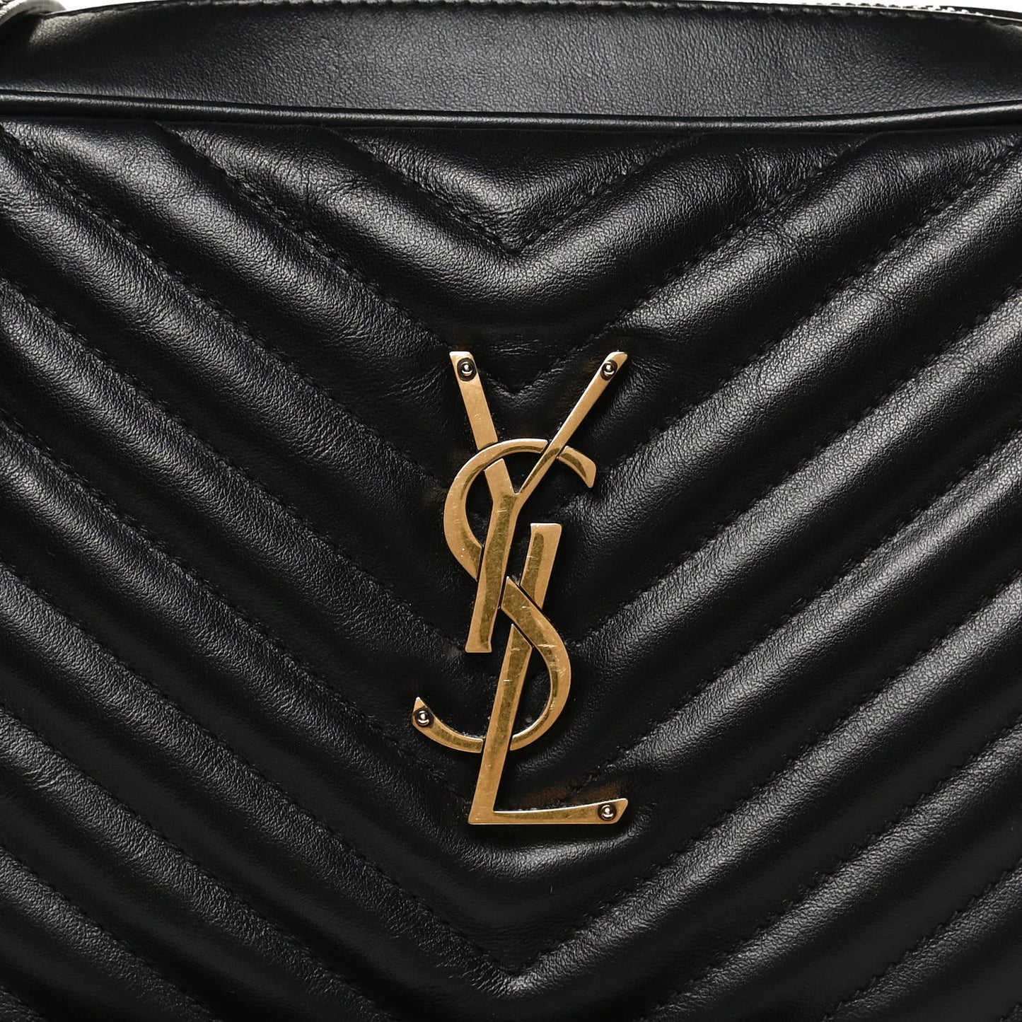 Calfskin Matelasse Monogram Lou Camera Bag Black