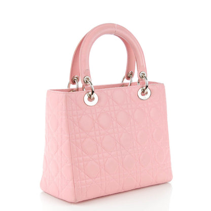 Christian Dior Lambskin Cannage Medium Lady Dior Pink 4 of 9