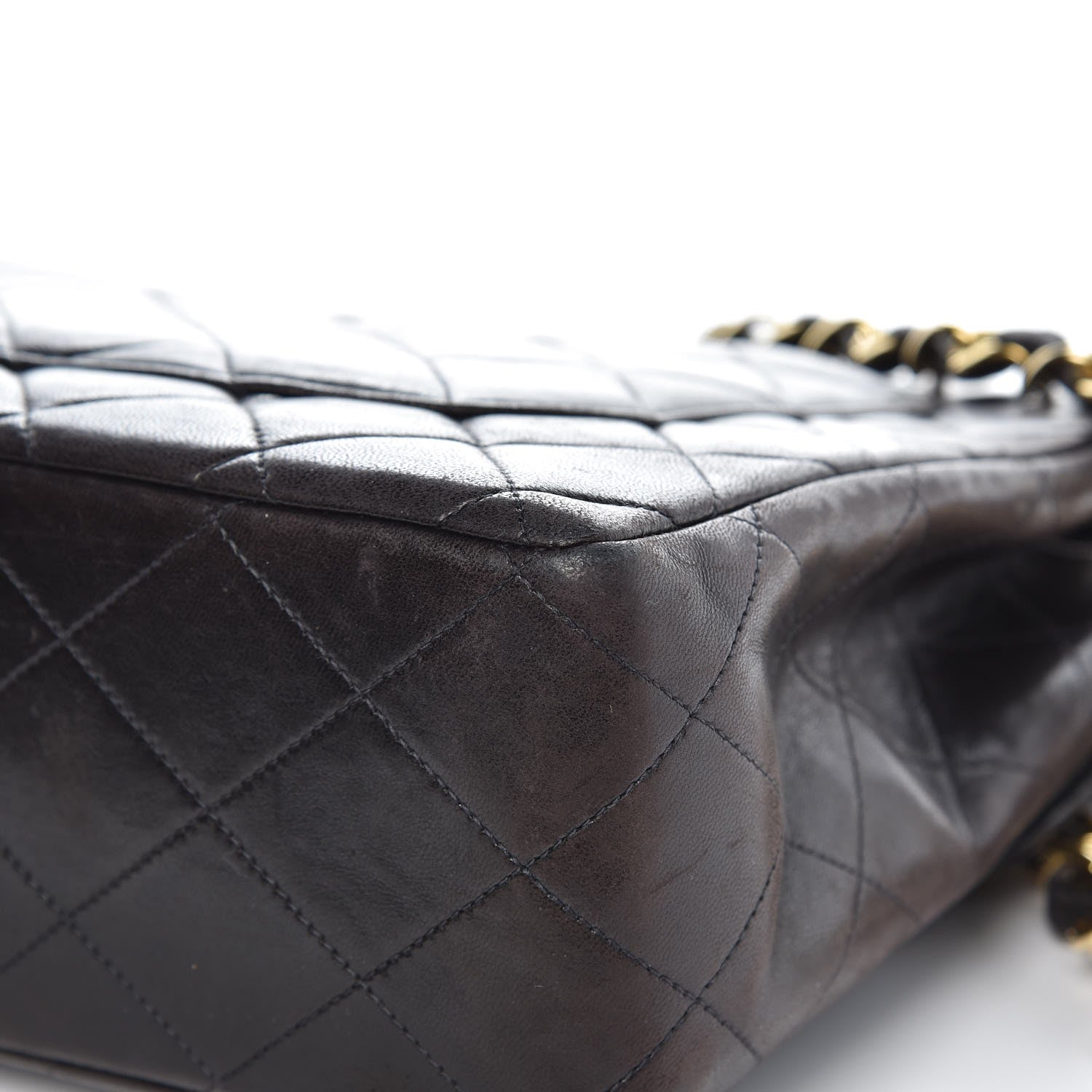 Chanel Lambskin Quilted Jumbo Single Flap Black 12 of 15
