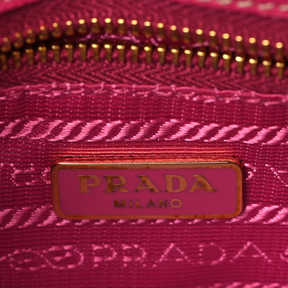 Prada Saffiano Vernice Turnlock Convertible Shoulder Bag Peonia 6 of 9