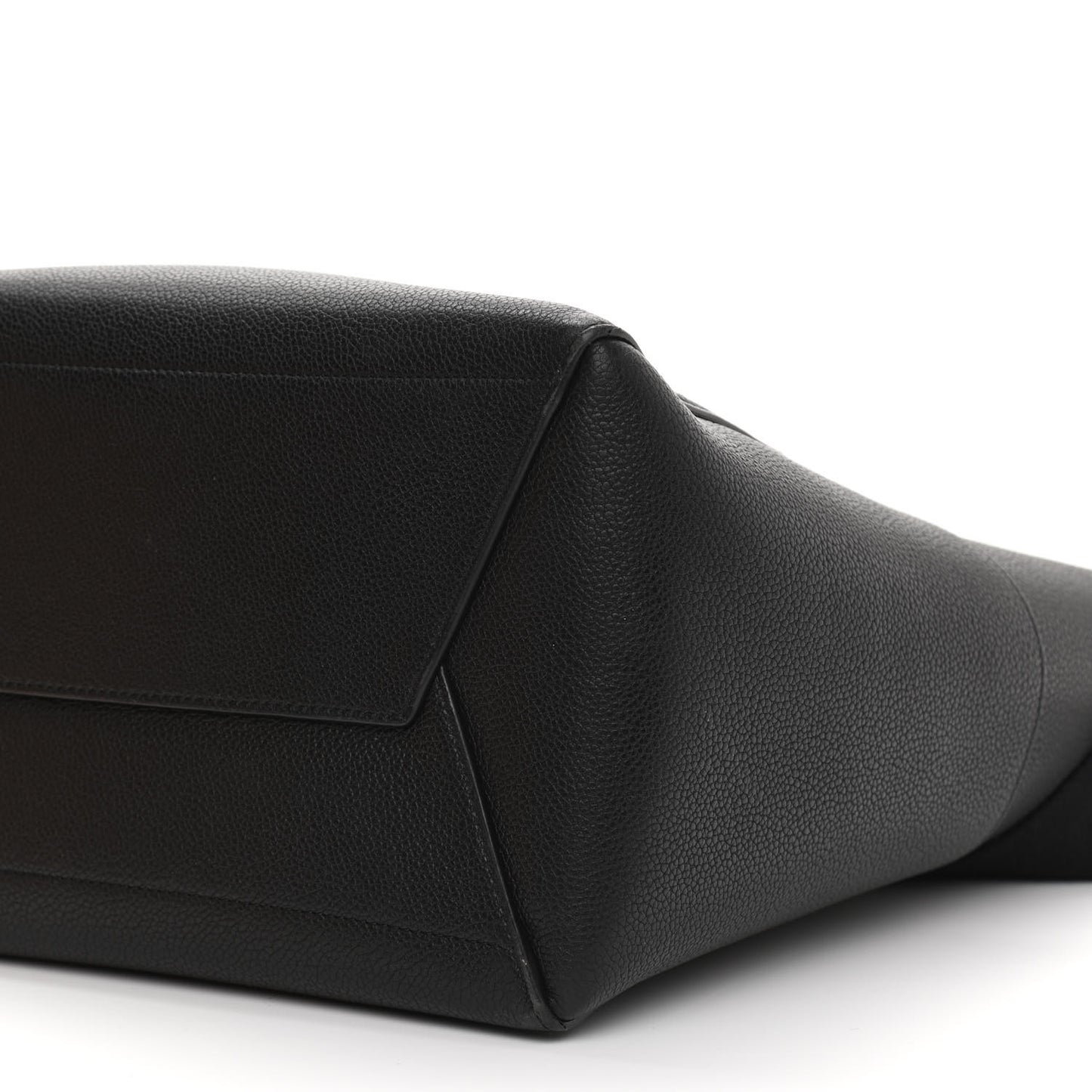 Soft Grained Calfskin Sangle Bucket Bag Black