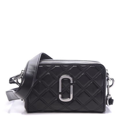 Marc Jacobs Natural Grain Calfskin Quilted The Softshot 21 Bag Black 1 of 13