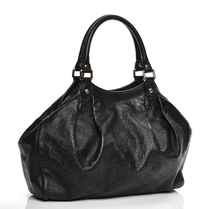 Gucci Guccissima Medium Sukey Tote Black 3 of 12