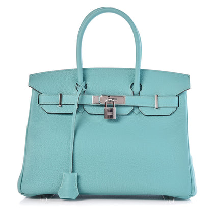 Hermes Togo Birkin 30 Bleu Atoll 1 of 30