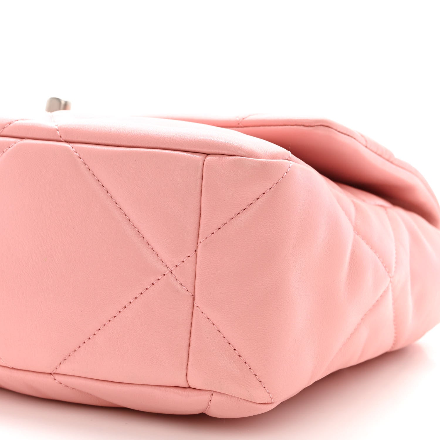 Chanel Lambskin Quilted Large Chanel 19 Flap Light Pink 10 of 10