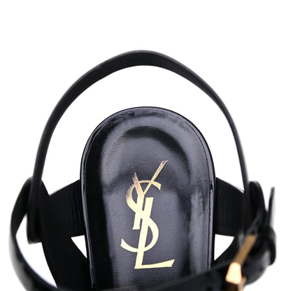 Saint Laurent Patent Tribute 105 Platform Sandals 40 Black 14 of 14